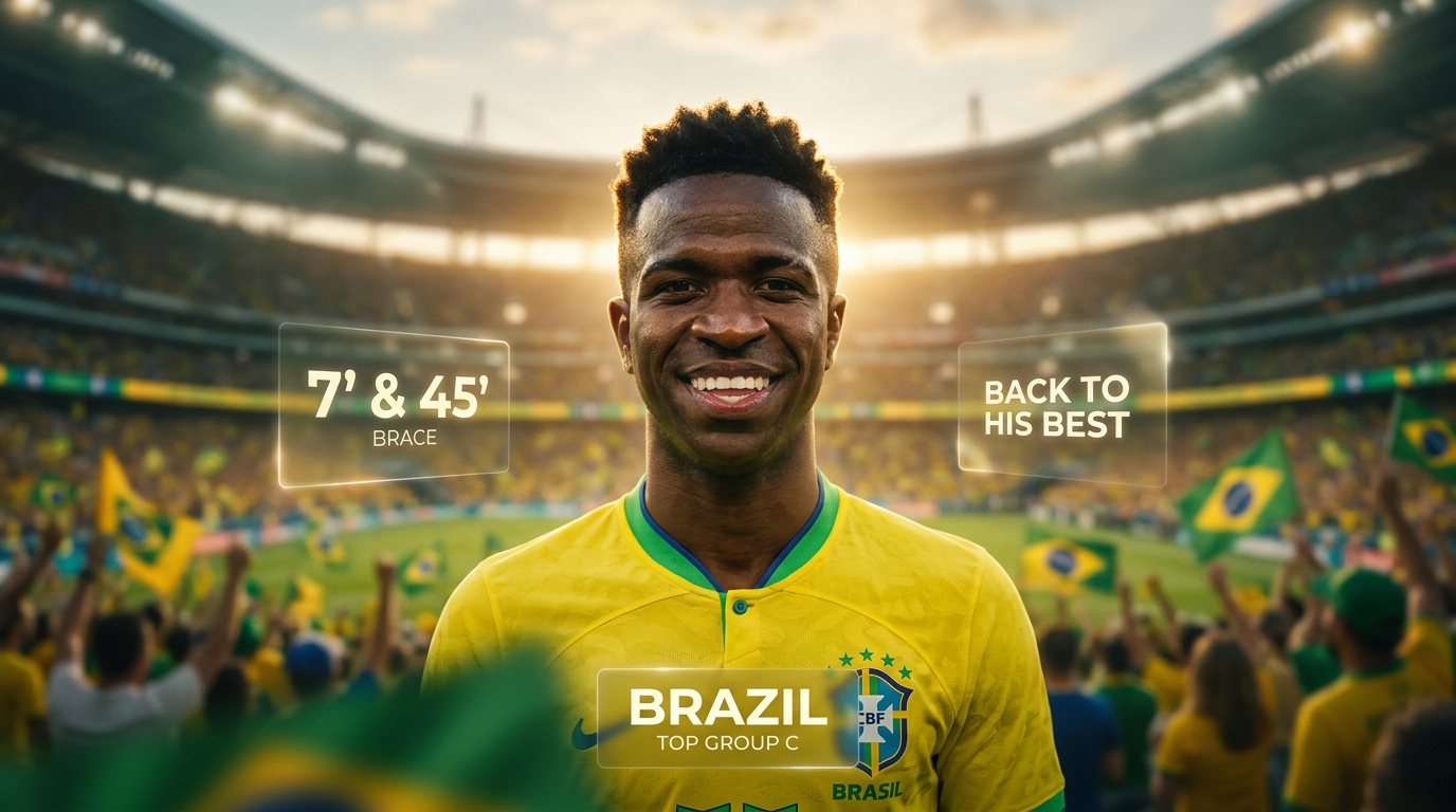 Vinicius Junior, double, le Bresil premier du groupe C, CDM 2026