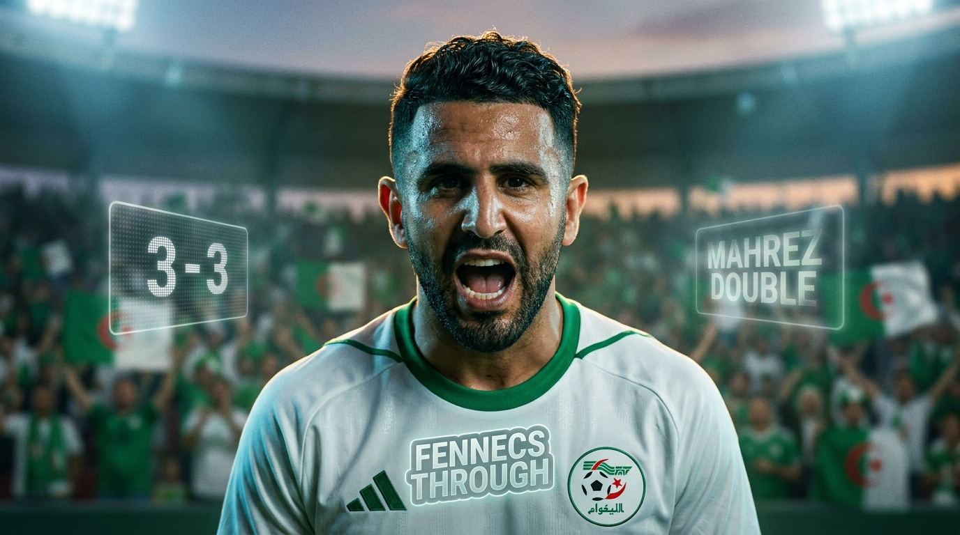 Double de Mahrez, l Algerie qualifiee, CDM 2026