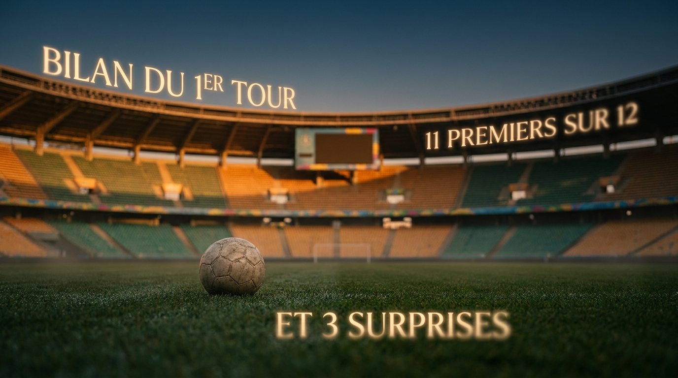 Un ballon dans un stade au crepuscule, bilan du premier tour de la Coupe du monde 2026