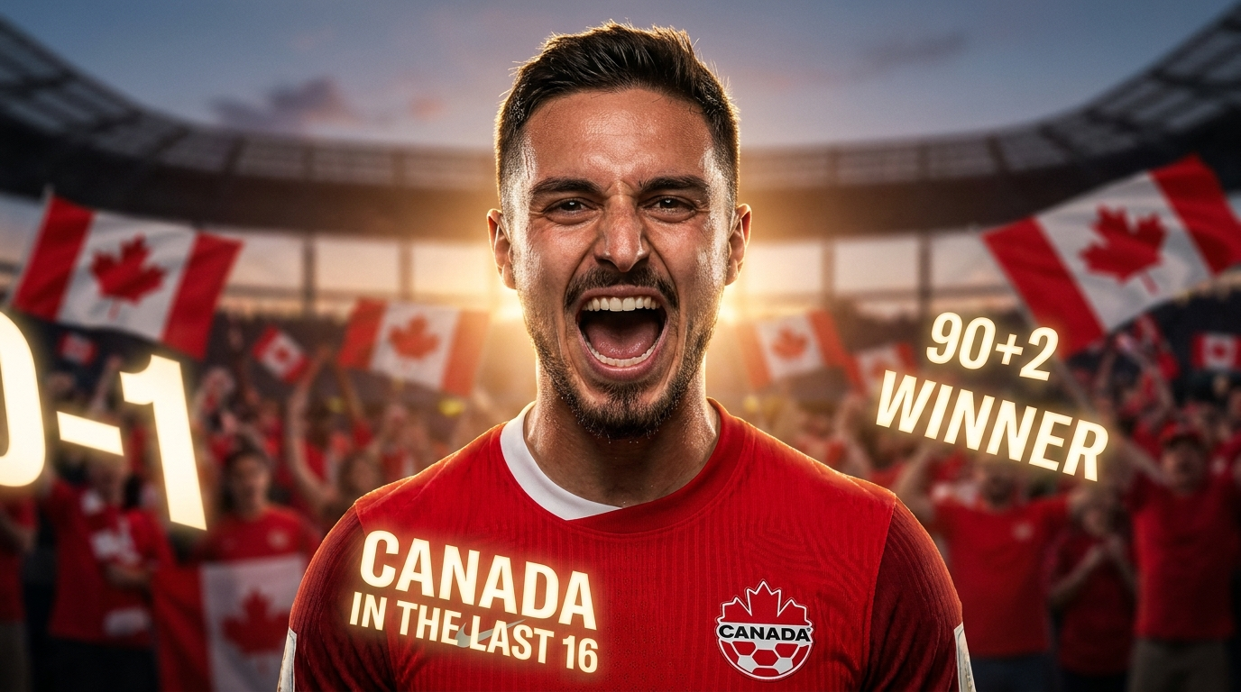 Eustaquio celebre le but vainqueur a la 90+2, Canada en huitiemes, CDM 2026