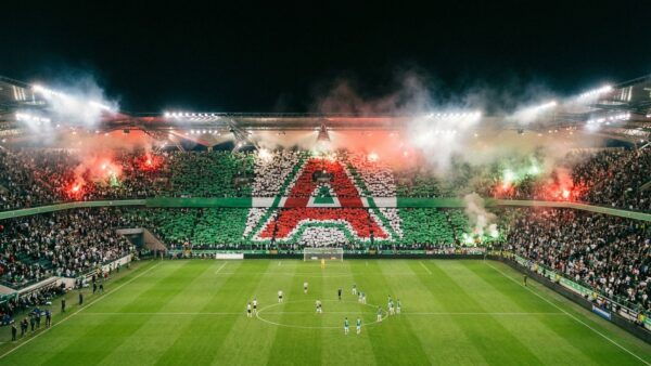 Tifo géant formant la lettre A dans un stade — Groupe A, Coupe du Monde 2026