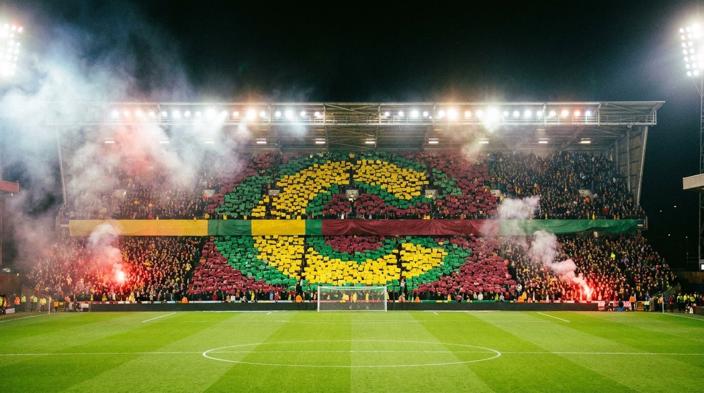 Tifo géant formant la lettre C dans un stade — Groupe C, Coupe du Monde 2026