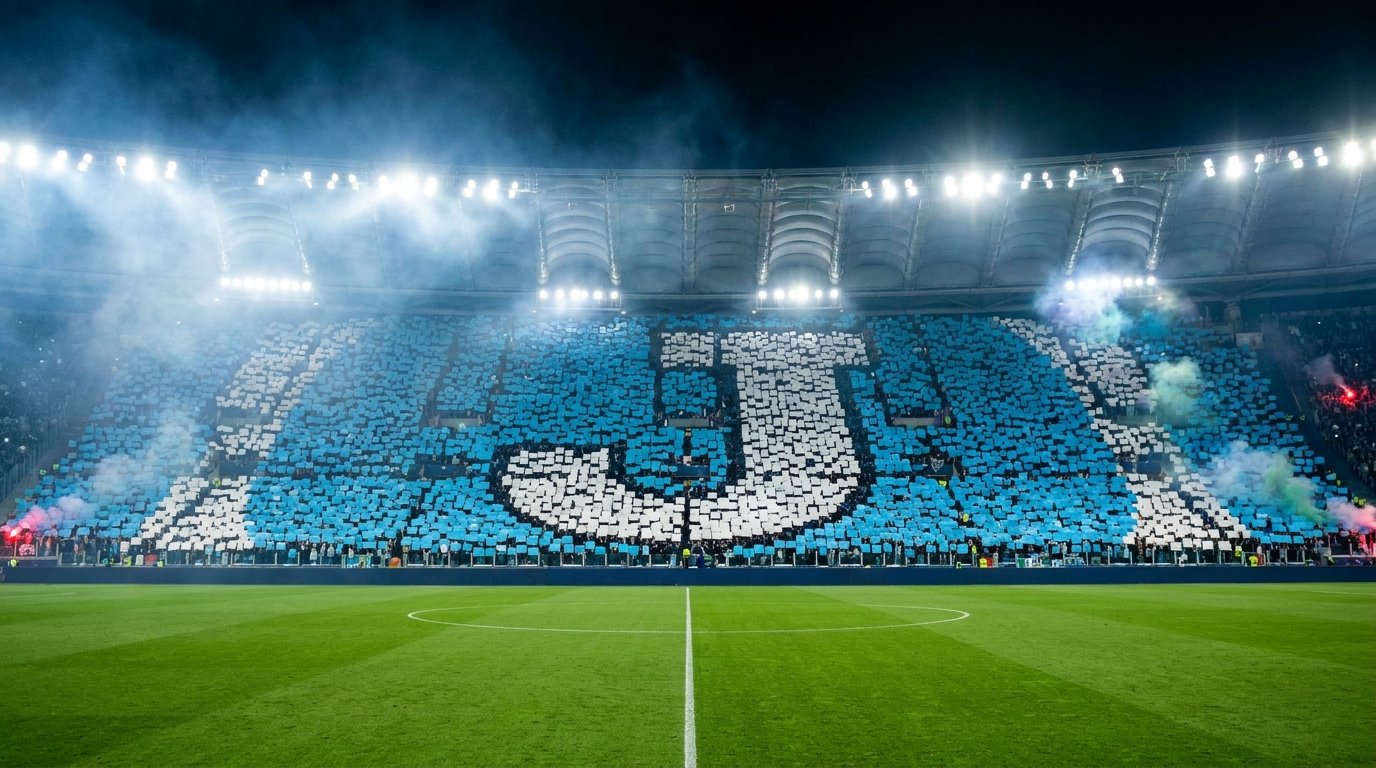 Tifo géant formant la lettre J dans un stade — Groupe J, Coupe du Monde 2026