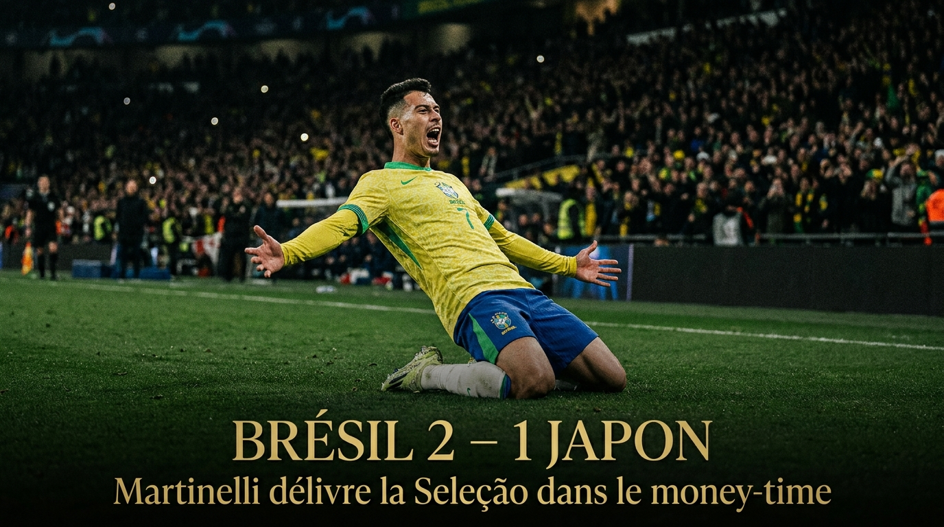 🇧🇷 Brésil – Japon (2-1) : Martinelli délivre la Seleção au bout du suspense