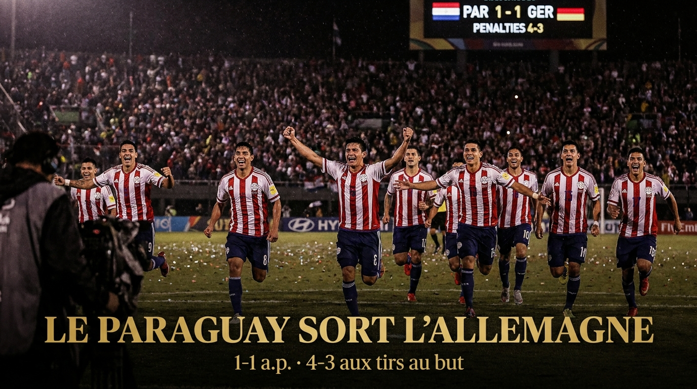 🇩🇪 Allemagne – Paraguay (1-1, t.a.b. 4-3) : le séisme, le Paraguay sort l&rsquo;Allemagne