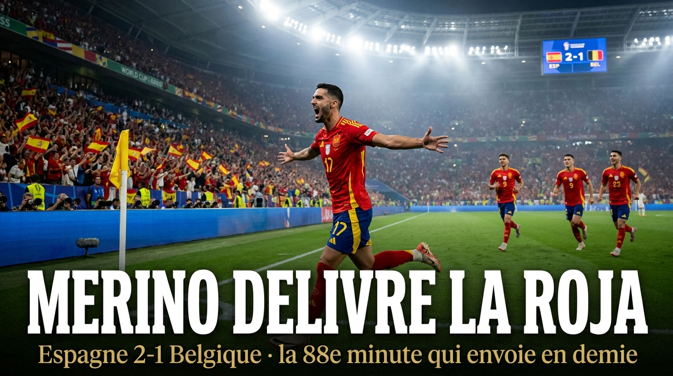 🇪🇸 Espagne – Belgique (2-1) : Merino délivre la Roja, l&rsquo;invincibilité tombe mais pas les Espagnols