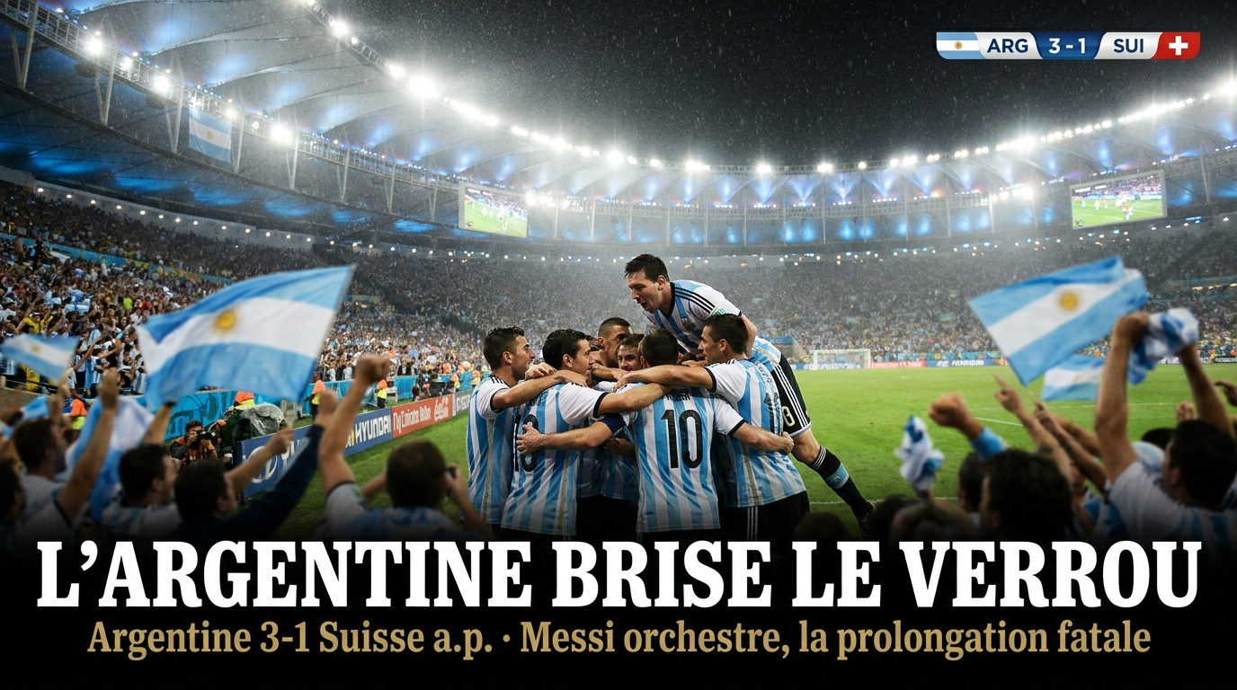 🇦🇷 Argentine – Suisse (3-1 a.p.) : Messi orchestre, l&rsquo;Argentine brise le verrou suisse
