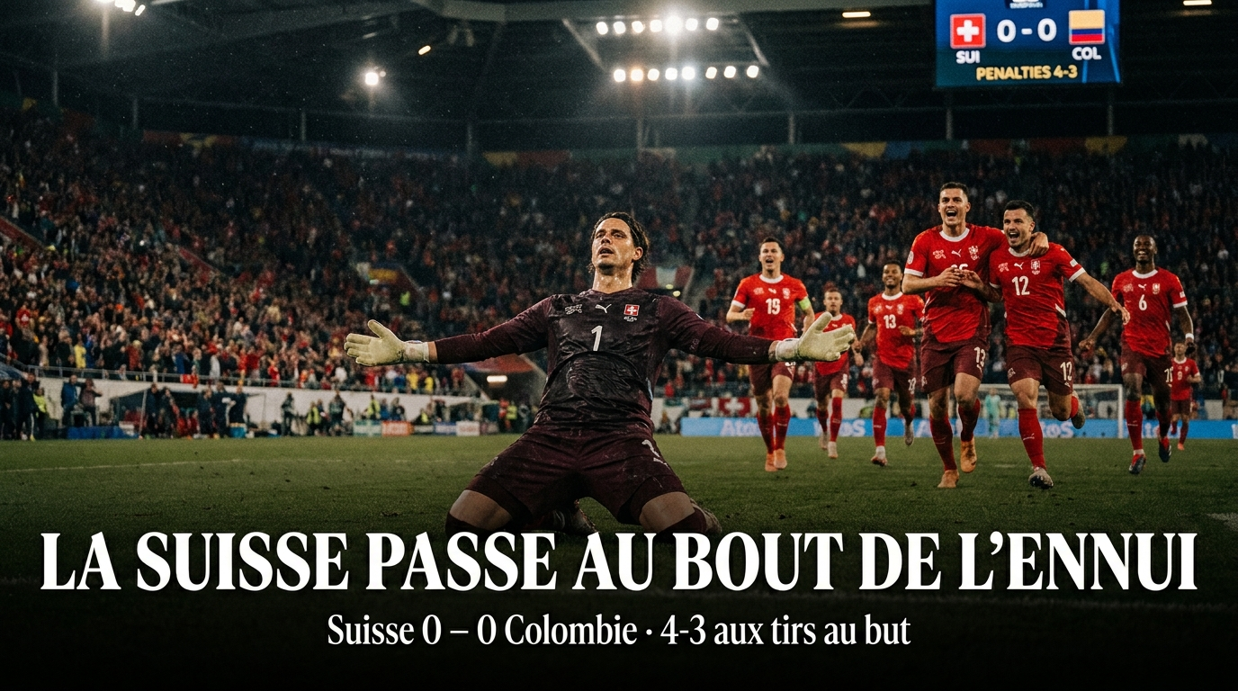🇨🇭 Suisse – Colombie (0-0, t.a.b. 4-3) : la Suisse se qualifie au bout de l&rsquo;ennui
