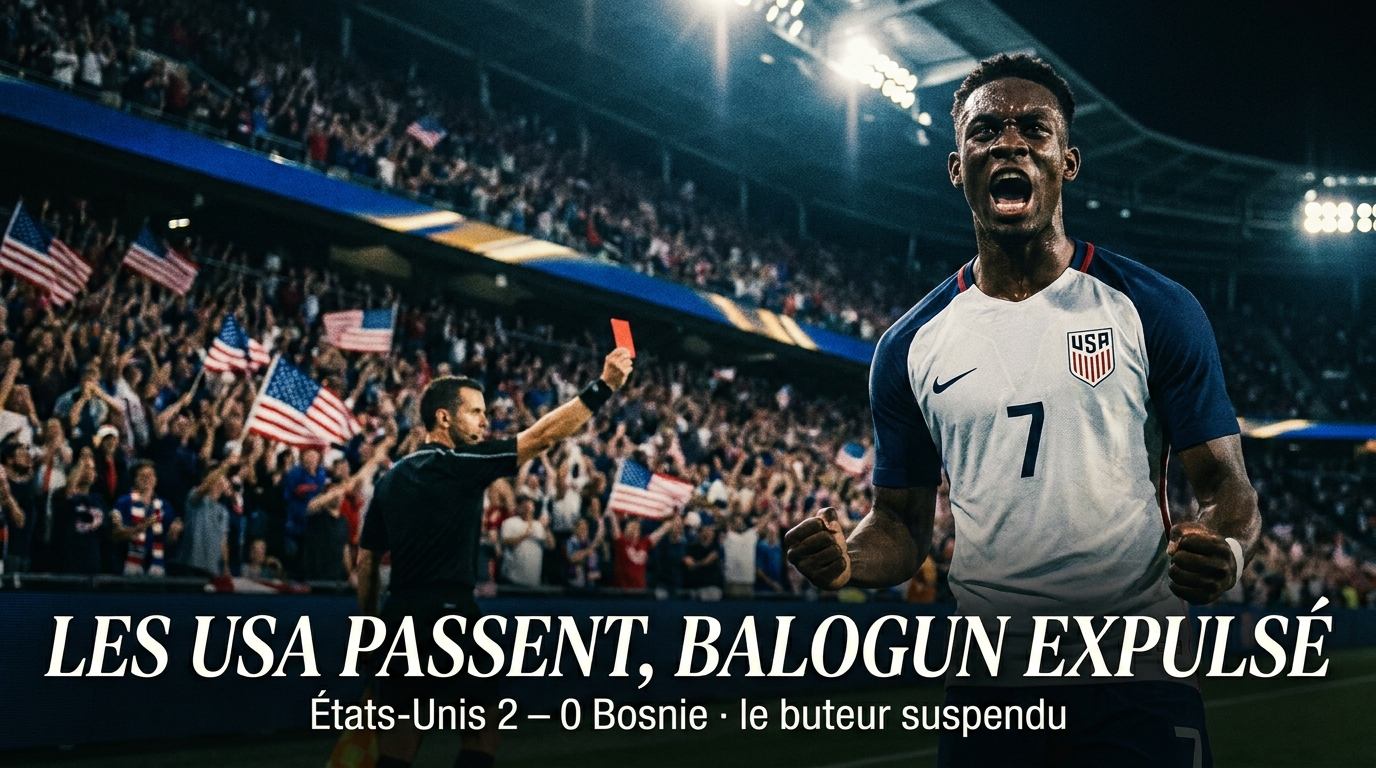 🇺🇸 États-Unis – Bosnie (2-0) : les USA sereins, mais perdent Balogun