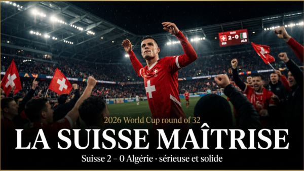 🇨🇭 Suisse – Algérie (2-0) : la Suisse maîtrise, l&rsquo;Algérie muette
