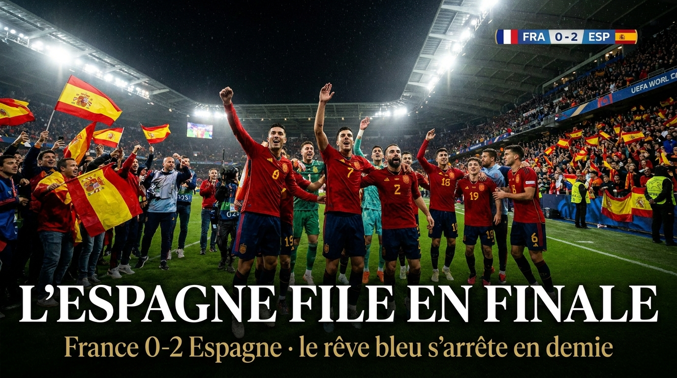 🇫🇷 France – Espagne (0-2) : le rêve bleu s&rsquo;arrête, la Roja file en finale
