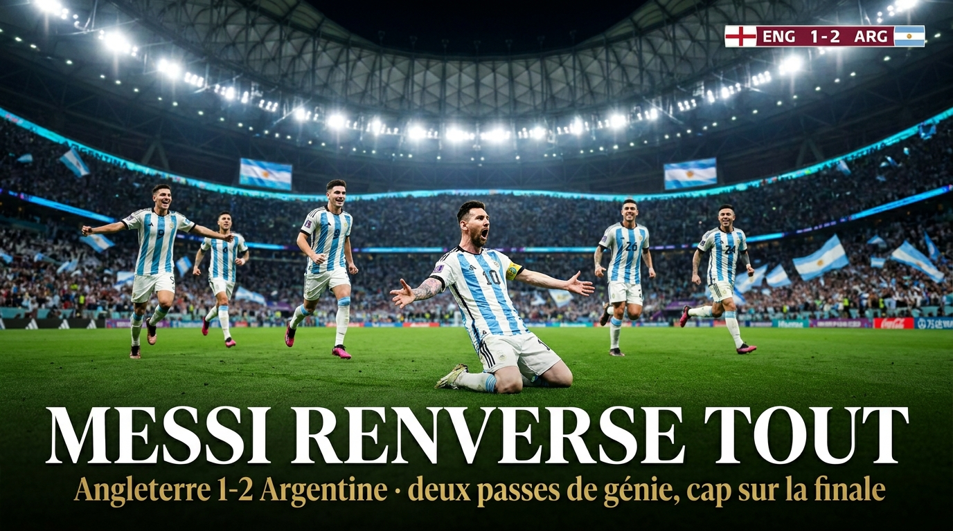 🏴󠁧󠁢󠁥󠁮󠁧󠁿 Angleterre – Argentine (1-2) : Messi renverse tout, l&rsquo;Argentine arrache la finale