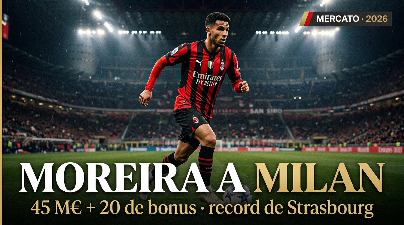 🇫🇷 Moreira à Milan : Strasbourg s&rsquo;offre la plus grosse vente de son histoire