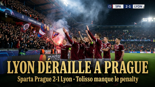 🇨🇿 Sparta Prague – Lyon (2-1) : l&rsquo;OL déraille à Prague, Tolisso manque tout